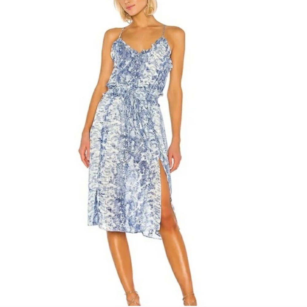 Elliatt Dress Blue Silver Collection Animal Print, Revolve